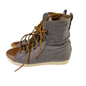 Nike Women's Racquette Mid Quickstrike Wool Leather Gray Brown Shoes Size 9